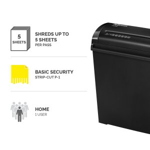 Fellowes Powershred P-25S Strip-Cut Shredder paper shredder Strip shredding 22 cm Black, Grey