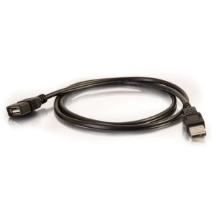 3.3ft (1m) USB 2.0 A Male to A Female Extension Cable - Black