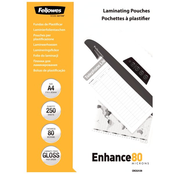 A4 Glossy 80 Micron Laminating Pouch - Value Pack