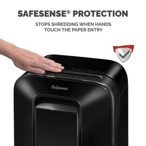 Fellowes LX Series Paper Shredder LX200 12 Sheet Mini Cut Shredder with 22 Litre Pull Out Bin Advanced Security P4