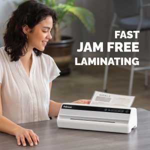 Fellowes A4 Laminator Machine Saturn A4 Laminating Machine 80 to 125 Micron 10 A4 Laminating Pouch Starter Pack Included