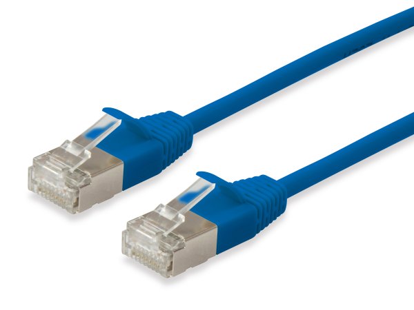 Equip Cat.6A F/FTP Slim Patch Cable, 0.5m, Blue