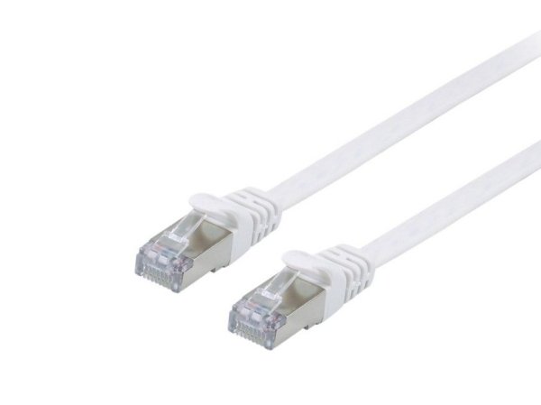 Equip Cat.6A U/FTP Flat Patch Cable, 2.0m, White