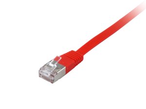 Equip Cat.6A U/FTP Flat Patch Cable, 1.0m, Red