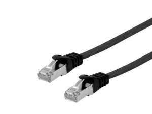 Equip Cat.6A U/FTP Flat Patch Cable, 2.0m, black