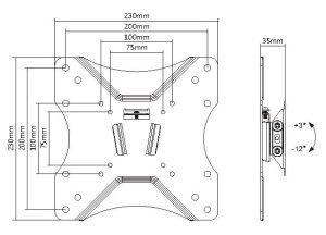 Equip 23"-42" Slim TV Wall Mount Bracket