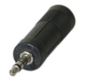 Stereo audio adapter 6.35-mm jack female to 3.5-mm jack male