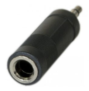 Stereo audio adapter 6.35-mm jack female to 3.5-mm jack male