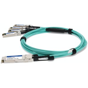 AddOn Networks 721070-B21-1M-AO InfiniBand/fibre optic cable QSFP+ 4x SFP+ AOC Green