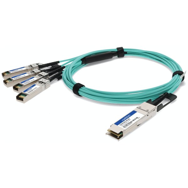 AddOn Networks 721070-B21-4M-AO InfiniBand/fibre optic cable QSFP+ 4x SFP+ AOC Green