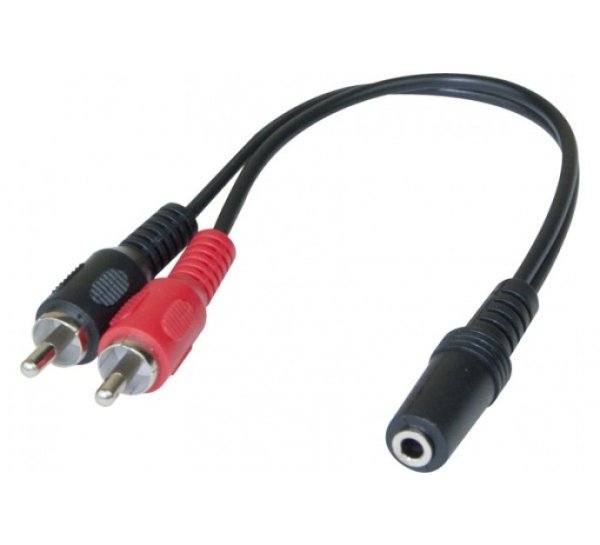 3.5 mm - 2 x RCA, F/M, 1 pcs