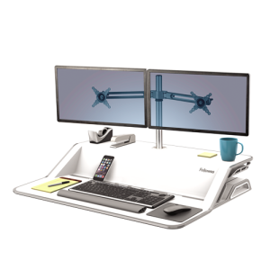 Fellowes 8042901 monitor mount / stand 66 cm (26") Silver Desk