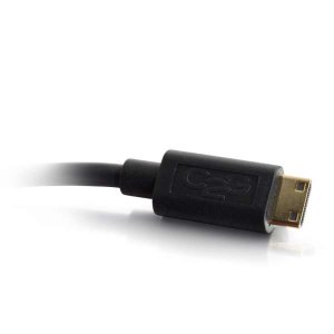 C2G 80504 video cable adapter 0.2 m Mini-HDMI VGA (D-Sub) Black