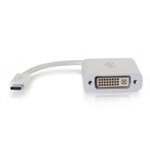 C2G USB C to DVI-D Video Converter - USB Type C to DVI Adapter - White