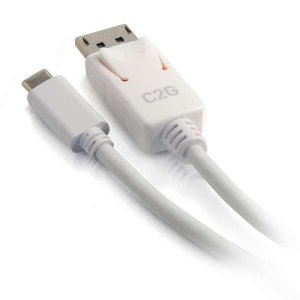 C2G 1.8m (6ft) USB C to DisplayPort Adapter Cable White - 4K Audio / Video Adapter