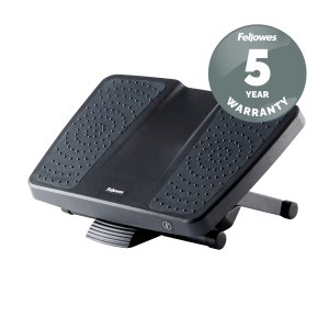 Fellowes Foot Rest Under Desk - Professional Series Ultimate Foot Support Ergonomic Foot Rest with 3 Height Adjustments & Massage Surface - Foot Rest Stool for Office & Home - Black