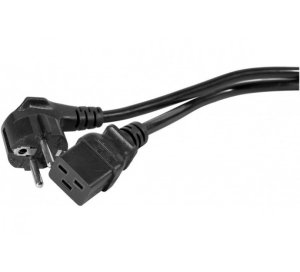 CEE7 to C19 power cord black - 2 m