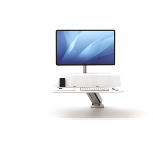 Fellowes Lotus RT Sit-Stand Workstation – Single White