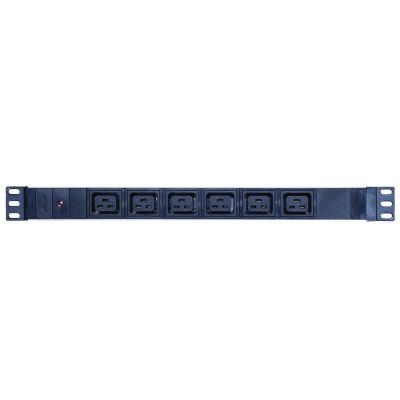 19" - 6 WAYS - IEC C19 PDU W/LED POWER - 1U