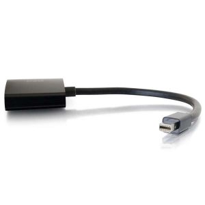 C2G 20cm Mini DisplayPort to HDMI or VGA Adapter Converter 4K UHD - Black