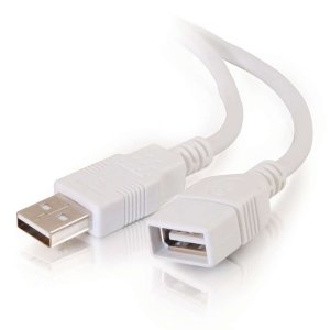 C2G 1m USB 2.0 A Male to A Female Extension Cable - White