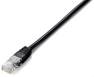 Equip Cat.5e U/UTP 0.25m networking cable Black Cat5e U/UTP (UTP)