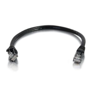 C2G 0.3m Cat5e Booted Unshielded (UTP) Network Patch Cable - Black