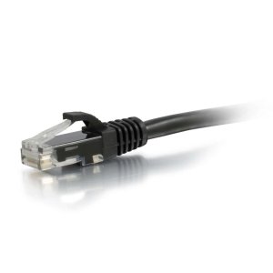 C2G 0.3m Cat5e Booted Unshielded (UTP) Network Patch Cable - Black