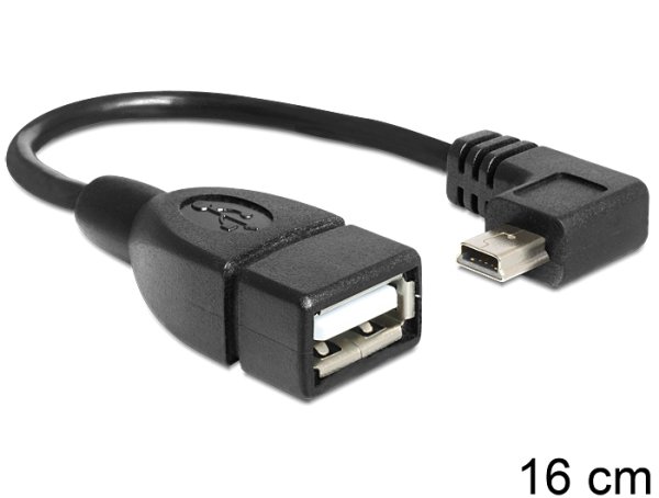 DeLOCK 83245 USB cable 0.16 m USB A Mini-USB B Black