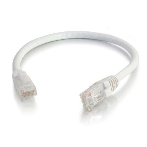 C2G 0.3m Cat5e Booted Unshielded (UTP) Network Patch Cable - White