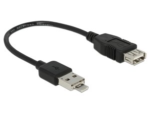 DeLOCK 83609 USB cable USB 2.0 0.2 m USB A USB A/Micro-USB B Black