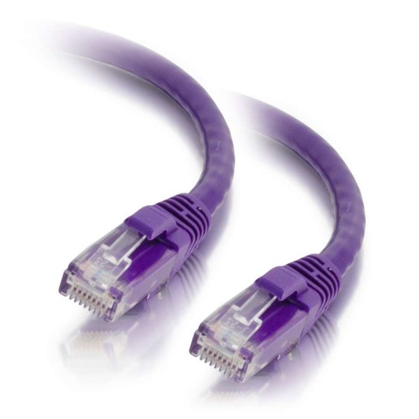 C2G 0.5m Cat5e Booted Unshielded (UTP) Network Patch Cable - Purple