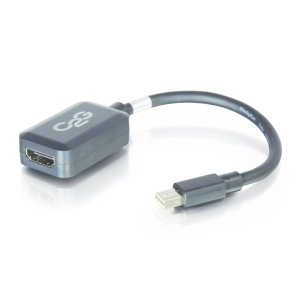 C2G 20cm Mini DisplayPort to HDMI Adapter - Thunderbolt to HDMI Converter M/F - Black