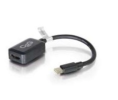 C2G 20cm Mini DisplayPort to HDMI Adapter - Thunderbolt to HDMI Converter M/F - Black