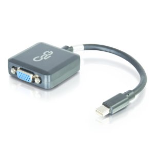 C2G 20cm Mini DisplayPort to VGA Adapter - Thunderbolt to VGA Converter M/F - Black