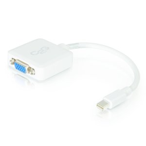 C2G 20cm Mini DisplayPort to VGA Adapter - Thunderbolt to VGA Converter M/F - White