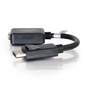 C2G 20cm DisplayPort to VGA Adapter Converter - DP Male to VGA Female - Black