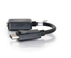 C2G 20cm DisplayPort to VGA Adapter Converter - DP Male to VGA Female - Black