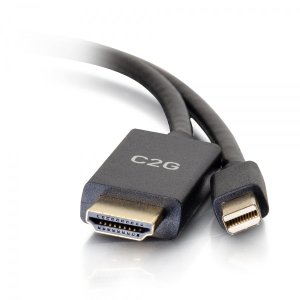 C2G 6ft Mini DisplayPort Male to HDMI Male Passive Adapter Cable - 4K 30Hz