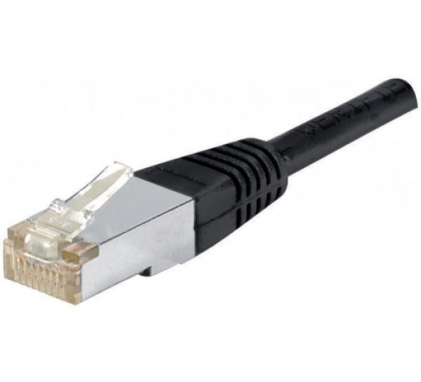 Cat6 RJ45 Outdoor patch cable F/UTP, Black, 0.5 m