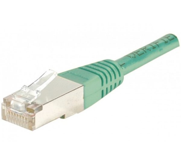 Cat5e, RJ-45 Patch cable, F/UTP, green, 1.5m