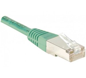 Cat5e, RJ-45 Patch cable, F/UTP, green, 1.5m