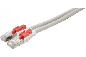 0.5m Cat6 SSTP Patch Cable with Locking System, Grey