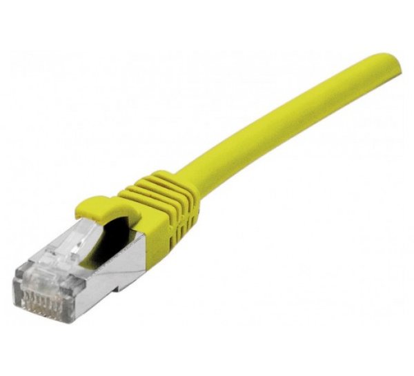 Cat6A RJ45 Patch cable F/UTP LSZH snagless yellow - 0,15 m