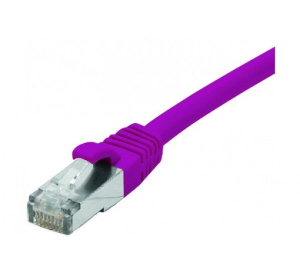 Cat6 RJ45 Patch cable F/UTP LSZH snagless purple - 20 m