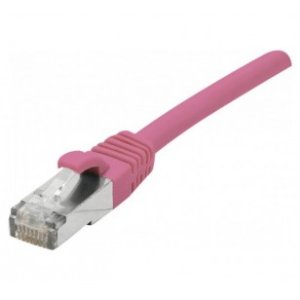 RJ-45, Male, Cat6a, 15m, Pink