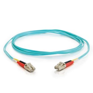 C2G 2m LC-LC 10Gb 50/125 OM3 Duplex Multimode PVC Fibre Optic Cable (LSZH) - Aqua