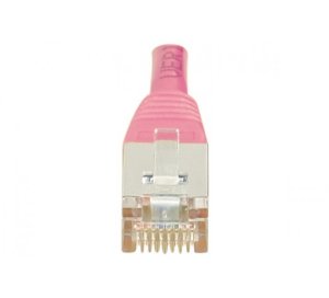 Cat5e RJ45 Patch cable F/UTP pink, 0.3 m