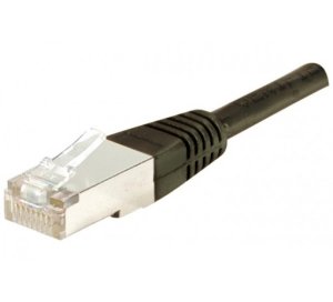 Cat5e RJ45 Patch cable F/UTP black - 0,15 m