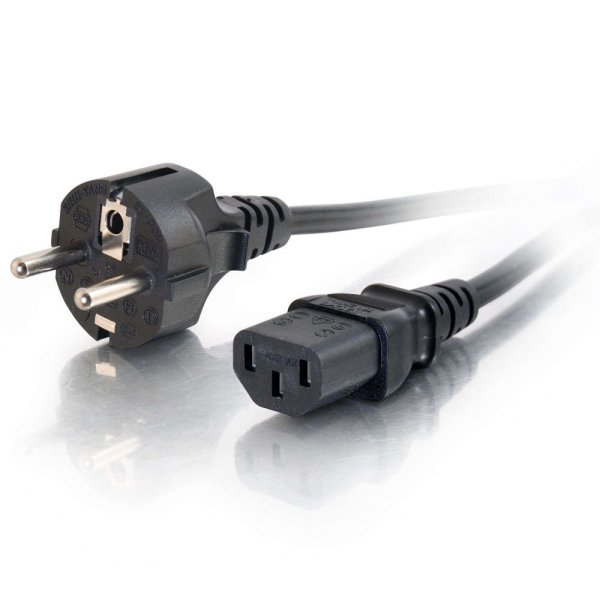 C2G 2m 16 AWG European Power Cord (IEC320C13 to CEE7/7)